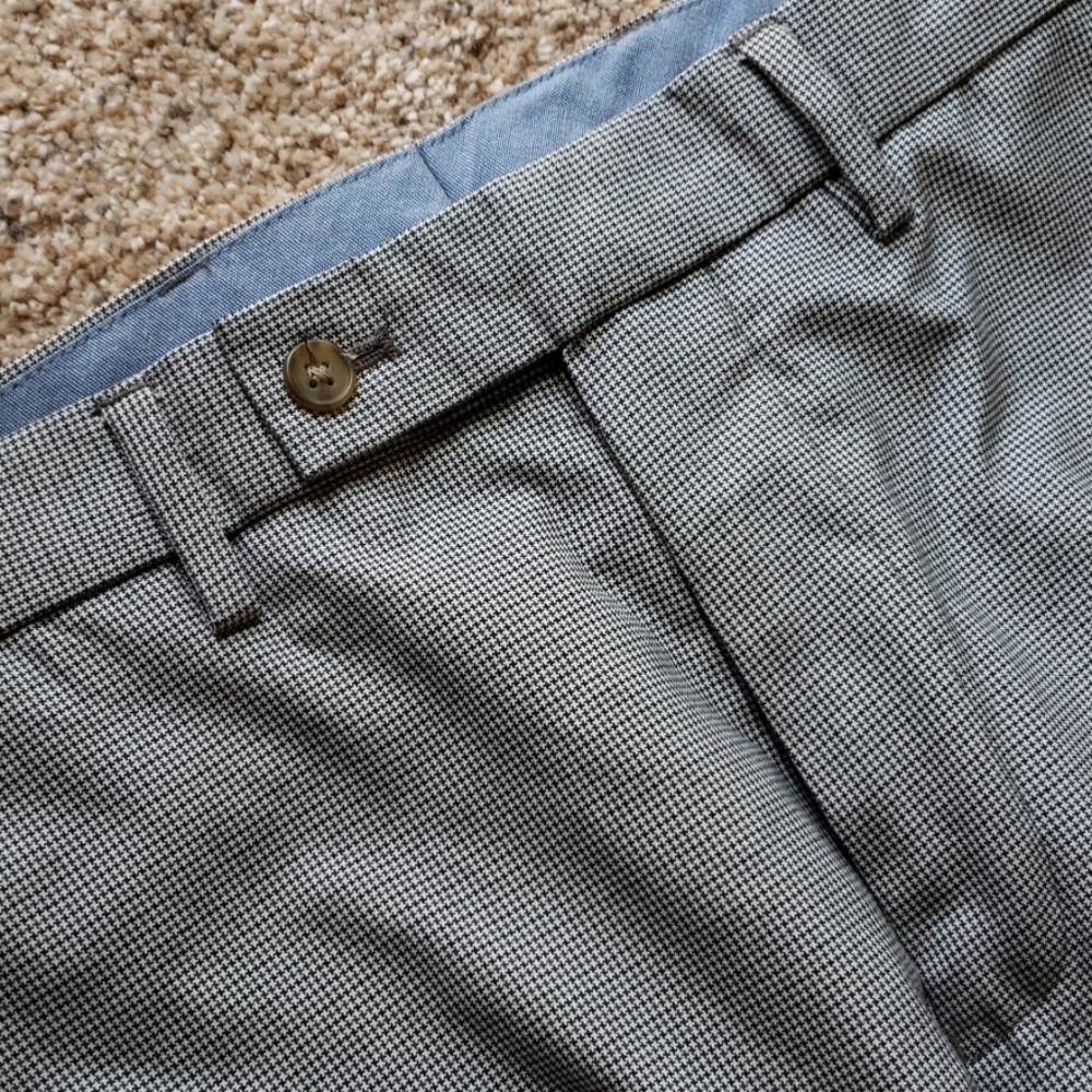 Nautica Men's Grey Patterned Dress Pants 34W 32L